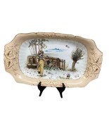 VTG Ceramic ‘May’ Hand Painted Decorative Serving Tray Floral Border - 1... - $464.19 MXN