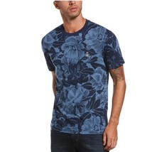 PENGUIN T-Shirt Small Mens Floral Print Blue tee soft smooth short sleev... - £31.15 GBP