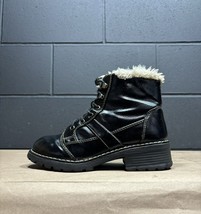 Vintage Y2K 90’s Lower East Side Chunky Black Lace Up Ankle Boots Women’s 7 - $49.96