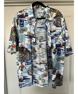 Men&#39;s Reyn Spooner White Los Angeles Dodgers Scenic Button-Up Shirt Large - $137.20 CAD