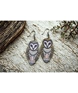 Unique Barn Owl Earrings, Fantasy Movie Inspired Jewelry, Nature Lovers ... - $17.99