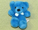 VINTAGE RUSS BLUE TEDDY COLOR SOFT PLUSH BEAR STUFFED ANIMAL 5.5&quot; MADE I... - $10.80