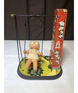 Wind Up Swinging Girle Toy Tin made in Soviet Union - $95.34 CAD