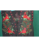 Christmas Cardinal Red Birds Sweater Vest Appliqued Pine Cones Bobbie Br... - $41.16 CAD