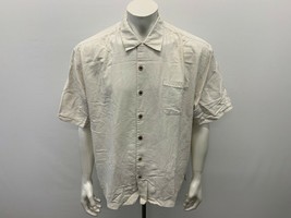 Jamaica Jaxx Silk Hawaiian Shirt Men&#39;s Size XXL Beige Button UP Short Sl... - $7.92