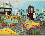 Old Summer Tea Room Vicksburg Mississippi MS UNP Unused Linen Postcard J8 - $9.85