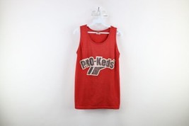 Vintage 80s Pro Keds Mens Large Thrashed Spell Out Tank Top T-Shirt Red USA - £46.74 GBP
