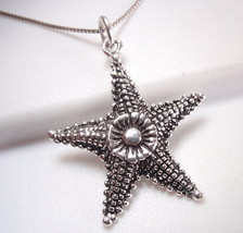 Starfish 925 Sterling Silver Necklace Corona Sun Jewelry beach ocean florida - £14.92 GBP