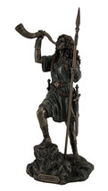 Boudica Warrior Queen of Iceni Holding Spear Blowing Celtic Horn Statue - £54.64 GBP