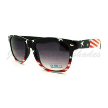 American Flag Sunglasses Classic Wayframe Patriotic US flag Print Navy - £19.71 GBP