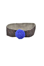 MHUDI Womens Headband Blue Pom Pom Wool Black One Size - $65.60