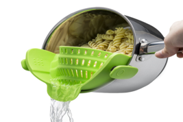 Universal Silicone Pot Strainer: Anti-Spill, Perfect for Pasta &amp; Rice  - £23.46 GBP