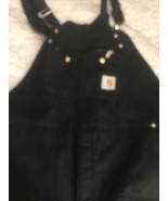 Carhartt Double Knee Black Overalls  Insulated Size 48 X 30 - £47.40 GBP