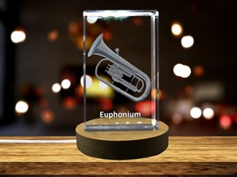 LED Base included | Euphonium 3D Engraved Crystal 3D Engraved Crystal Keepsake - £31.46 GBP+