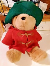Paddington Bear EDEN In Red Jacket &amp; Green Hat 15 Inches Plush Stuffed Bear - £15.57 GBP