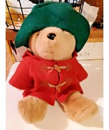 Paddington Bear EDEN In Red Jacket &amp; Green Hat 15 Inches Plush Stuffed Bear - $19.79