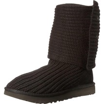 UGG Women Convertible Mid Calf Bootie Classic Cardy Size US 5 Black Sweater Knit - £58.56 GBP