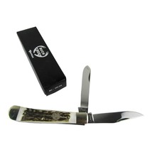 Buck Creek German Hand Made Stainless Pocket Knife, 3 Blade, Stag Brown,... - $48.37