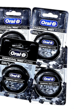 4 Packs Oral-B Charcoal Mint Floss Infused Helps Whiten 54.6yd - £30.01 GBP