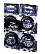 4 Packs Oral-B Charcoal Mint Floss Infused Helps Whiten 54.6yd - $37.99