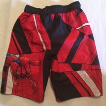 Marvel Spider Man shorts swimwear boys Size large red black - $12.99