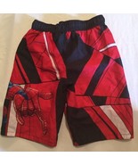 Marvel Spider Man shorts swimwear boys Size large red black - $12.99