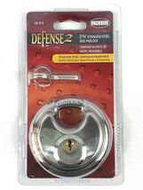 NEW Packrite Defense2 Stainless Steel Disc Padlocks 2-3/4&quot; with Two Keys... - €8,49 EUR