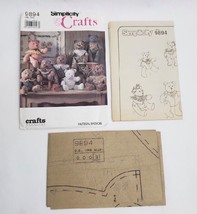 Vintage Simplicity Crafts Pattern 9894 Stuffed Decorative Bears 1990 Uncut - £27.62 GBP