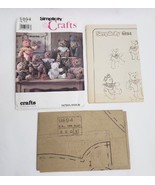 Vintage Simplicity Crafts Pattern 9894 Stuffed Decorative Bears 1990 Uncut - £26.64 GBP