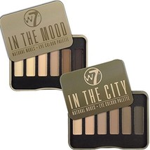 (2-Pack) W7 In The City &amp; In The Mood Natural Nudes Eye Shadow Palette Set  - £18.42 GBP