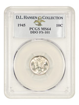 1945 10c PCGS MS64 (DDO, FS-101) ex: D.L. Hansen - £1,319.92 GBP