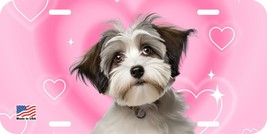 HAVANESE PARTI BRN WT FACE CAN PERSONALIZE NOVELTY METAL LICENSE PLATE F - $6.00