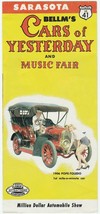 Vintage Travel Brochure Saraota Florida Bellm&#39;s Cars of Yesterday and Mu... - $8.90