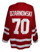Any Name Number Polska Poland Retro Hockey Jersey Red Dzarnowski Any Size image 5