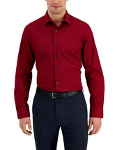 Alfani Men&#39;s XXL Burgundy Slim Fit  Dress Shirt cotton blend stylish and... - £20.19 GBP