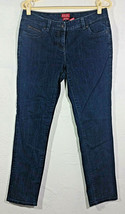Elle Womens Jeans Size 8 Blue Monaco Dark Wash Embellished Pockets Denim Pants - £7.81 GBP