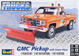 Level 4 Model Kit GMC Pickup Truck With Snow Plow 1/24 Scale Model By Revell - £40.29 GBP
