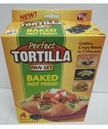 Perfect TORTILLA PAN SET Taco Bowls Salads Dips 4 Pans NEW IN BOX - £6.72 GBP