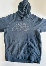 Nike SB Skateboard Hoodie Men&#39;s Small Gray Graphic Print Long Sleeve Pullover - £15.81 GBP