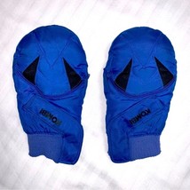 Vintage Snow Mittens Blue Kid’s Warm Winter Heavy Duty Ski Gloves by Kombi - £12.64 GBP