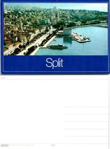 Croatia Dalmatia Split City Adriatic Sea City View Port Ship Vintage Postcard - £7.36 GBP