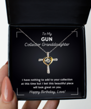 Gun Collector Granddaughter Necklace Birthday Gifts - Cross Pendant Jewelry  - £40.05 GBP