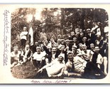 RPPC Group Photo German Miilitary Camp ON Holiday 1920 Postcard S17 - $18.76