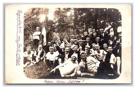 RPPC Group Photo German Miilitary Camp ON Holiday 1920 Postcard S17 - £14.76 GBP