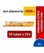 DEQUADIN Citrus Lozenges (Dequalinium)  Sore Throat (24s)x20 tube-shipme... - $215.01 CAD