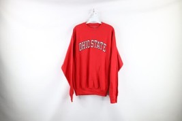 Vtg 90s Mens Large Faded Spell Out Heavyweight Ohio State University Sweatshirt - £42.63 GBP