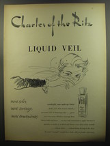 1953 Charles of the Ritz Liquid Veil Make-up Lotion Advertisement - £14.50 GBP