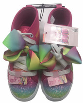 JoJo Siwa Multi-Stripe High-Top Sneaker Size 3 Girls NEW - £9.58 GBP