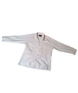 Yuca Chen Mens Button-Up Shirt White Solid Long Sleeve Pockets Embroidered - $20.09 CAD