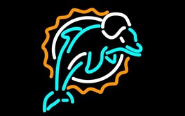 Brand New NFL Miami Dolphins Logo Football Beer Bar Pub Neon Light Sign ... - £109.05 GBP